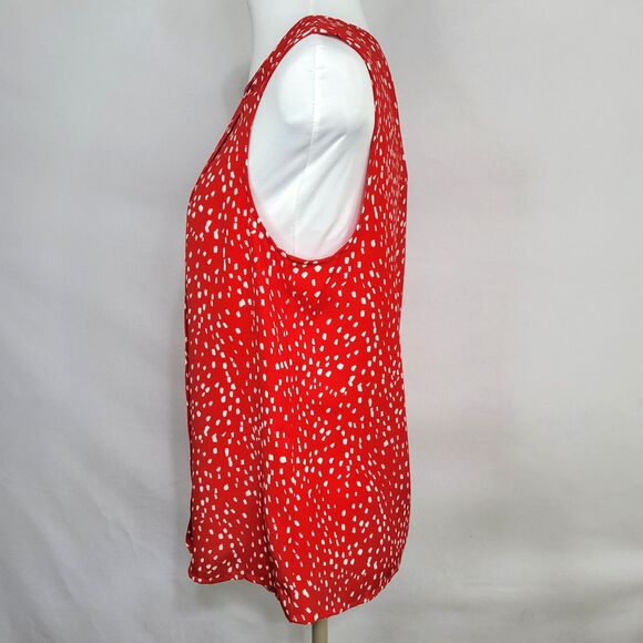 Banana Republic red white sleeveless tunic top size small - Picture 2 of 8